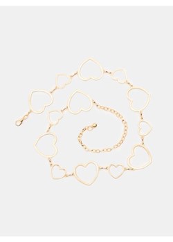 Sinsay - Ozdobny metalowy pasek łańcuszkowy z motywem serca - złoty ze sklepu Sinsay w kategorii Paski damskie - zdjęcie 188112101