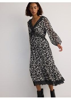 Reserved - Szyfonowa sukienka z falbanami - wielobarwny ze sklepu Reserved w kategorii Sukienki - zdjęcie 188112913