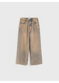 Reserved - Jeansy wide leg - beżowy ze sklepu Reserved w kategorii Spodnie dziewczęce - zdjęcie 188112921