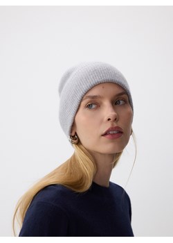 Reserved - Wełniana czapka z kaszmirem - jasnoszary ze sklepu Reserved w kategorii Czapki zimowe damskie - zdjęcie 188113061
