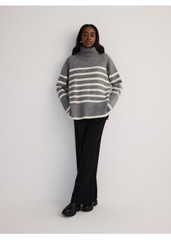 Reserved - Sweter z golfem - szary ze sklepu Reserved w kategorii Swetry damskie - zdjęcie 188113101