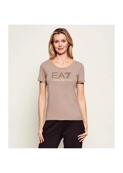 EA7 T-shirt | Slim Fit ze sklepu Gomez Fashion Store w kategorii Bluzki damskie - zdjęcie 188113651
