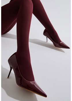 Bordowe Lakierowane Szpilki Vices ze Szpiczastym Noskiem Etavia ze sklepu renee.pl w kategorii Czółenka - zdjęcie 188114491