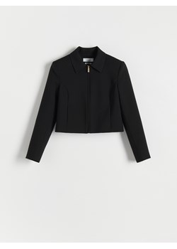 Reserved - Krótka kurtka z kołnierzem - czarny ze sklepu Reserved w kategorii Kurtki damskie - zdjęcie 188114643