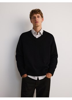 Reserved - Bawełniany sweter oversize - czarny ze sklepu Reserved w kategorii Swetry męskie - zdjęcie 188114673
