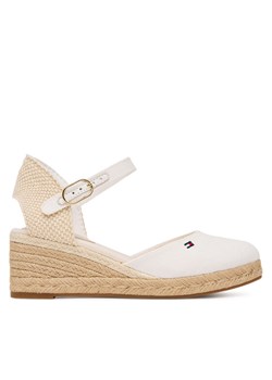 Espadryle Tommy Hilfiger Mid Wedge Espad Closed Toe FW0FW09233 Écru ze sklepu eobuwie.pl w kategorii Espadryle damskie - zdjęcie 188114834