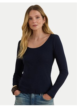 LAUREN RALPH LAUREN Bluzka 200980145002 Granatowy Slim Fit ze sklepu MODIVO w kategorii Bluzki damskie - zdjęcie 188115101