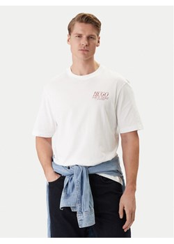 HUGO T-Shirt Nofishix 50554370 Biały Regular Fit ze sklepu MODIVO w kategorii T-shirty męskie - zdjęcie 188115224