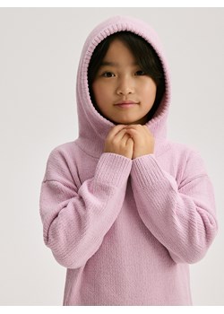 Reserved - Sweter z kapturem - różowy ze sklepu Reserved w kategorii Swetry dziewczęce - zdjęcie 188116420