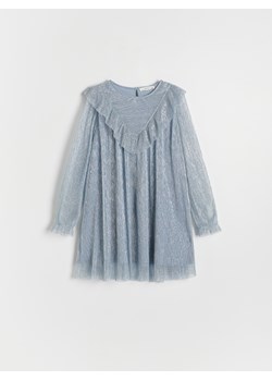 Reserved - Błyszcząca sukienka - jasnoniebieski ze sklepu Reserved w kategorii Sukienki dziewczęce - zdjęcie 188116494