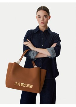 Torebka LOVE MOSCHINO JC4107PP1OKD0200 Brązowy ze sklepu eobuwie.pl w kategorii Torby Shopper bag - zdjęcie 188117494