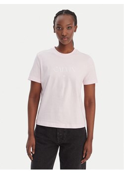 Calvin Klein Jeans T-Shirt Cktail Concept LV047E813G Różowy Regular Fit ze sklepu MODIVO w kategorii Bluzki damskie - zdjęcie 188118462