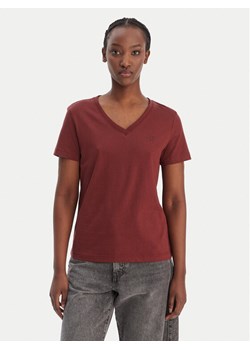 Calvin Klein Jeans T-Shirt LV047B205G Brązowy Relaxed Fit ze sklepu MODIVO w kategorii Bluzki damskie - zdjęcie 188118473
