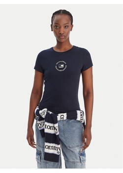 Tommy Jeans T-Shirt DW0DW22273 Granatowy Slim Fit ze sklepu MODIVO w kategorii Bluzki damskie - zdjęcie 188118580