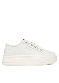 Sneakersy Tommy Jeans Tjw Flatform Sneaker Ltr EN0EN02964 Écru ze sklepu eobuwie.pl w kategorii Buty sportowe damskie - zdjęcie 188120492