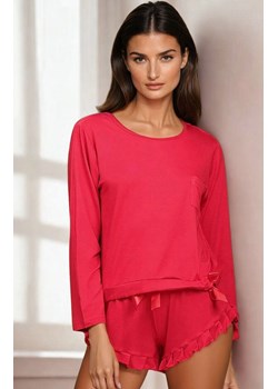 Dwuczęściowa piżama damska czerwona Ronnie, Kolor czerwony, Rozmiar XS, DKaren ze sklepu Intymna w kategorii Piżamy damskie - zdjęcie 188121581