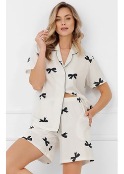 Krótka piżama damska rozpinana Fiocca, Kolor ecru-wzór, Rozmiar S, Italian Fashion ze sklepu Intymna w kategorii Piżamy damskie - zdjęcie 188121643