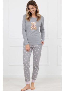 Długa bawełniana piżama damska szara Sara, Kolor szary melanż, Rozmiar M, Italian Fashion ze sklepu Intymna w kategorii Piżamy damskie - zdjęcie 188121652