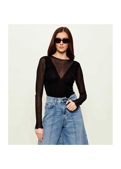 Pinko Wełniane body DISGELO | Slim Fit | z dodatkiem jedwabiu i kaszmiru ze sklepu Gomez Fashion Store w kategorii Bluzki damskie - zdjęcie 188122572