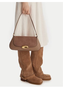 Calvin Klein Torebka Hardware Brushed Shoulder Bag LV04F3337G Beżowy ze sklepu MODIVO w kategorii Torebki damskie - zdjęcie 188122654