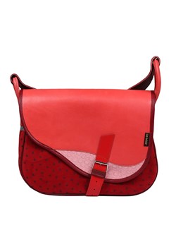 czerwona torebka damska skórzana listonoszka na ramię  Freshman ze sklepu Słoń Torbalski w kategorii Listonoszki - zdjęcie 188122972