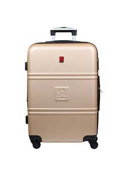 Złota duża walizka 75 cm poszerzana  Art Class Collection ze sklepu Słoń Torbalski w kategorii Walizki - zdjęcie 188122983