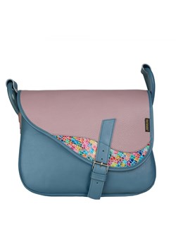 niebiesko różowa torebka damska skórzana  listonoszka na ramię Fre ze sklepu Słoń Torbalski w kategorii Listonoszki - zdjęcie 188123001