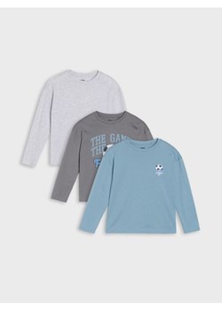 Sinsay - Koszulki z długim rękawem 3 pack - szary ze sklepu Sinsay w kategorii T-shirty chłopięce - zdjęcie 188123884