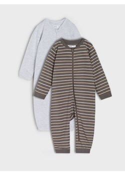 Sinsay - Bawełniany pajacyk 2 pack - szary ze sklepu Sinsay w kategorii Pajacyki - zdjęcie 188123893