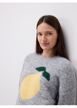 Reserved - Sweter oversize - jasnoszary ze sklepu Reserved w kategorii Swetry damskie - zdjęcie 188124540