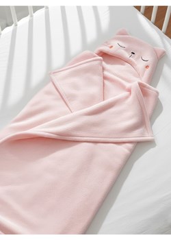 Sinsay - Koc niemowlęcy z motywem kota - różowy ze sklepu Sinsay w kategorii Kocyki dziecięce - zdjęcie 188125943