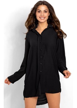 Elegancka czarna koszula nocna oversize Bella, Kolor czarny, Rozmiar S/M, Momenti per me ze sklepu Intymna w kategorii Koszule nocne - zdjęcie 188128061