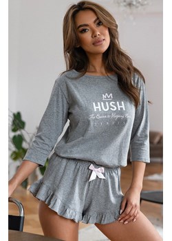Bawełniana piżama damska Nancy, Kolor szary melanż, Rozmiar L, SENSIS ze sklepu Primodo w kategorii Piżamy damskie - zdjęcie 188128192