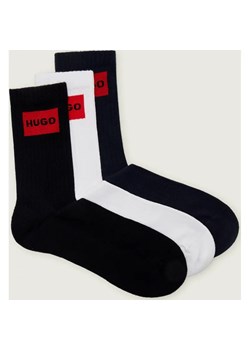 HUGO Skarpety 3-pack 3P QS RIB LABEL CC ze sklepu Gomez Fashion Store w kategorii Skarpetki męskie - zdjęcie 188128283
