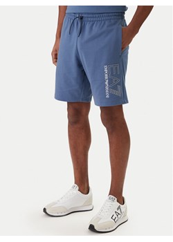 EA7 Emporio Armani Szorty sportowe 7M001315 AF13512 Niebieski Regular Fit ze sklepu MODIVO w kategorii Spodenki męskie - zdjęcie 188130213