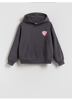 Reserved - Bluza z nadrukiem na plecach - ciemnoszary ze sklepu Reserved w kategorii Bluzy dziewczęce - zdjęcie 188131502