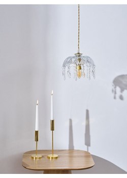 Sinsay - Szklana lampa wisząca z kryształkami - biały ze sklepu Sinsay w kategorii Lampy wiszące - zdjęcie 188133242