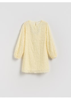 Reserved - Sukienka z cekinami - jasnożółty ze sklepu Reserved w kategorii Sukienki dziewczęce - zdjęcie 188134011