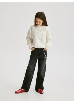 Reserved - Strukturalny sweter - złamana biel ze sklepu Reserved w kategorii Swetry dziewczęce - zdjęcie 188134092