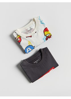 Reserved - Longsleeve Marvel 2 pack - złamana biel ze sklepu Reserved w kategorii T-shirty chłopięce - zdjęcie 188134504