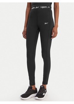 Reebok Legginsy RK25606CCW Czarny Slim Fit ze sklepu MODIVO w kategorii Spodnie damskie - zdjęcie 188134650