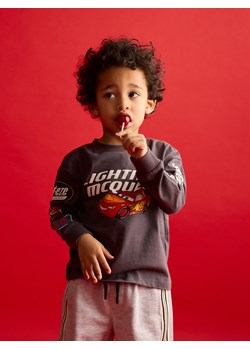 Reserved - Bawełniany longsleeve Auta - ciemnoszary ze sklepu Reserved w kategorii T-shirty chłopięce - zdjęcie 188134870