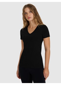 Damski t-shirt slim basic 4F 4FWAW25TTSHF2969 - czarny ze sklepu Sportstylestory.com w kategorii Bluzki damskie - zdjęcie 188136233