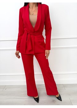 Czerwony Elegancki Garnitur Damski ze sklepu ModnaKiecka.pl w kategorii Komplety i garnitury damskie - zdjęcie 188136520