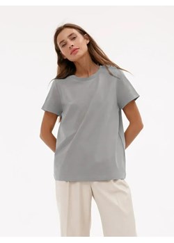 Bawełniany damski t-shirt oversize - Szary M ze sklepu Intimica.pl w kategorii Bluzki damskie - zdjęcie 188137850