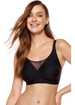Gorteks czarny biustonosz miękki soft bez fiszbin plus size Misty, Kolor czarny, Rozmiar 36, Gorteks ze sklepu Primodo w kategorii Biustonosze - zdjęcie 188138282