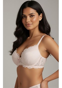 Biustonosz balkonetka koronkowa push-up pudrowy róż 322.01 Karina, Kolor róż pudrowy, Rozmiar 70C, KLEO ze sklepu Primodo w kategorii Biustonosze - zdjęcie 188138292