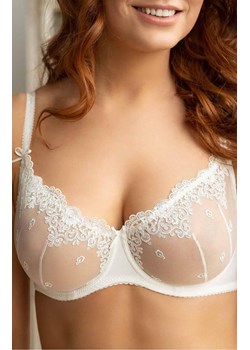 Biustonosz miękki balkonetka z eleganckiego haftu biały 2628 Eva, Kolor biały, Rozmiar 75B, KLEO ze sklepu Intymna w kategorii Biustonosze - zdjęcie 188138401
