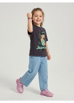 Sinsay - Bawełniana koszulka z nadrukiem Jasmine - szary ze sklepu Sinsay w kategorii Bluzki dziewczęce - zdjęcie 188139980