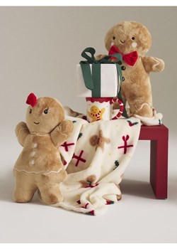 Sinsay - Koc ze świątecznym nadrukiem - kremowy ze sklepu Sinsay w kategorii Kocyki dziecięce - zdjęcie 188139983